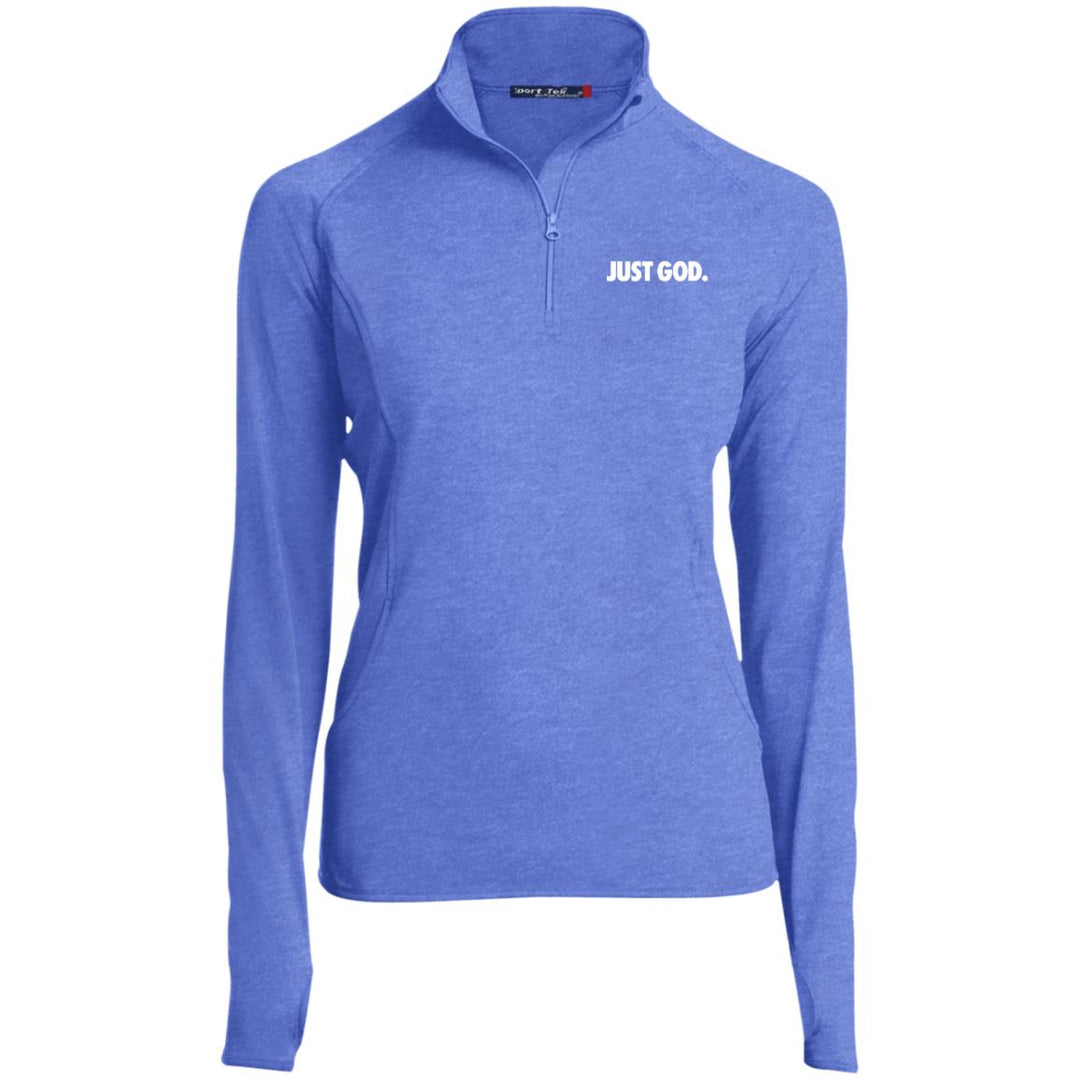 Women's Just God Zip Performance Pullover