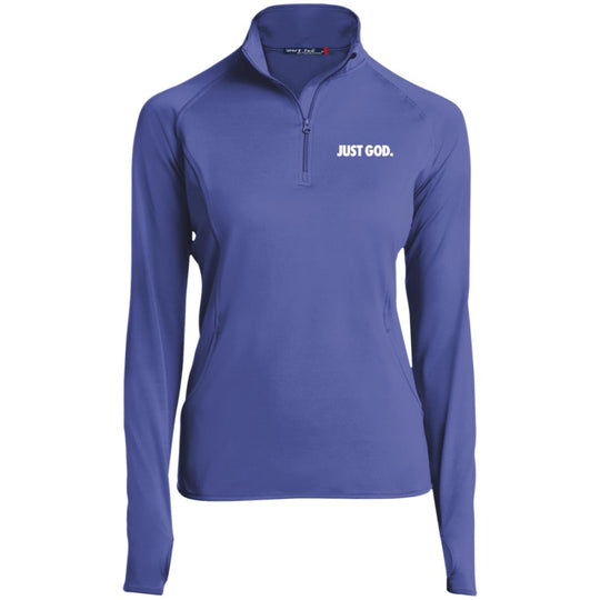 Women's Just God Zip Performance Pullover