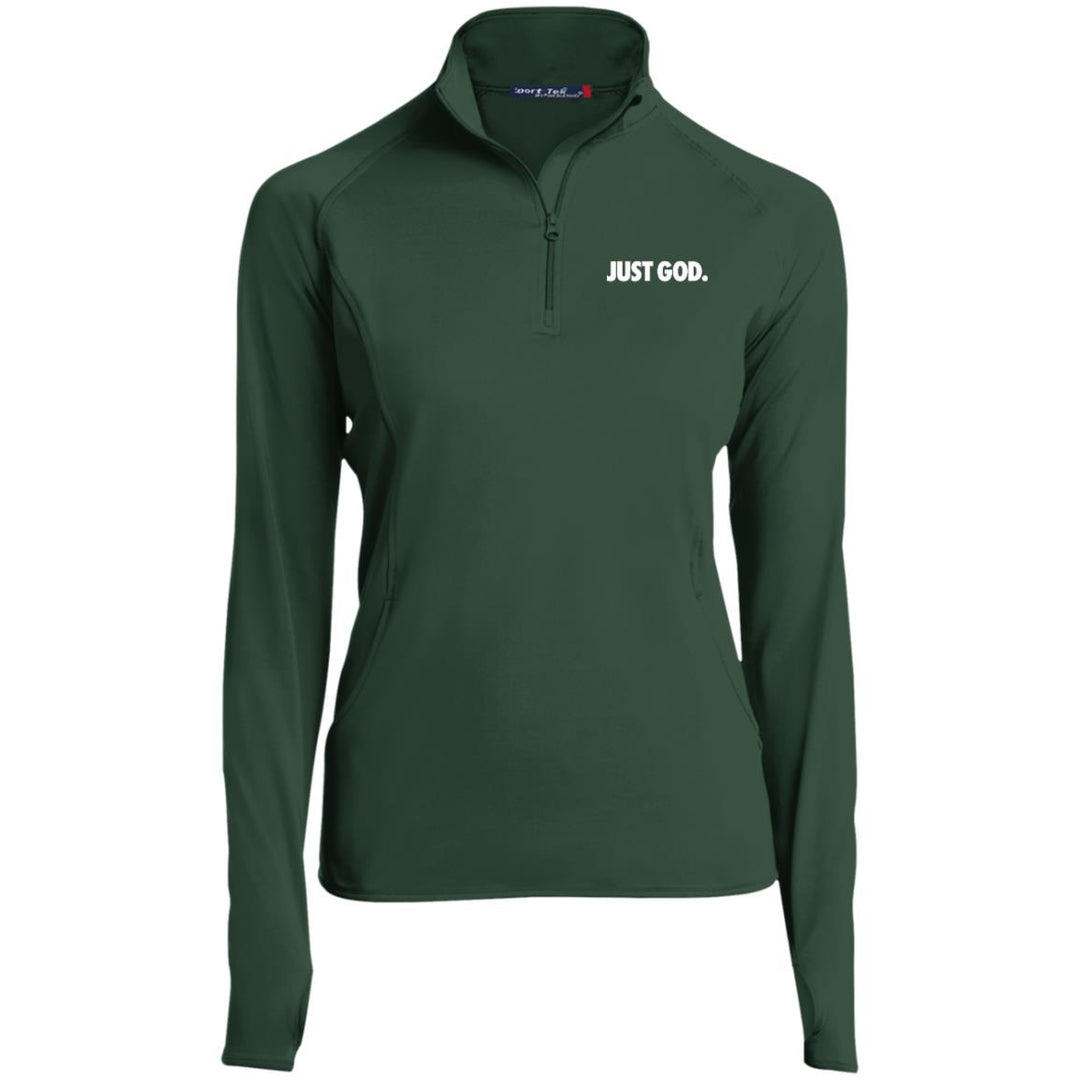 Women's Just God Zip Performance Pullover