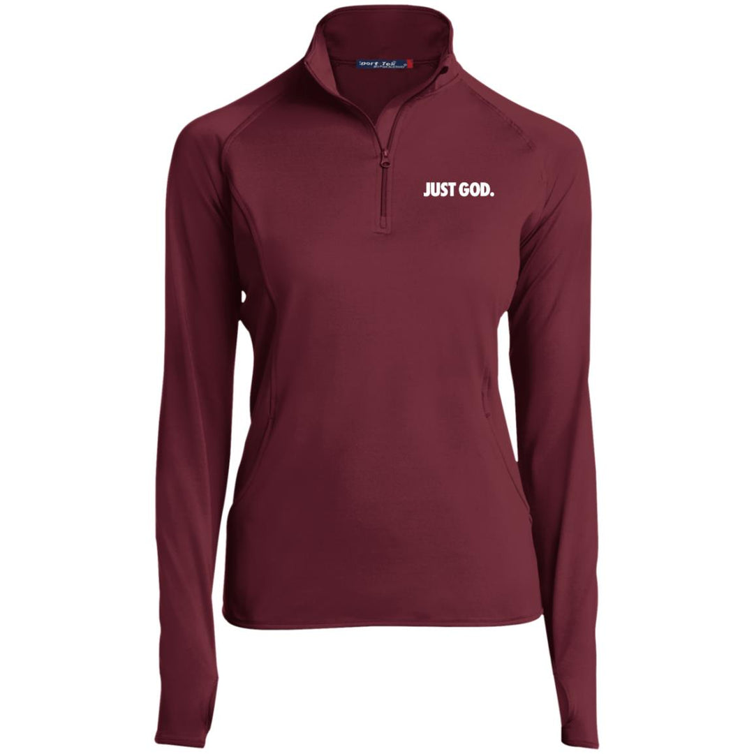 Women's Just God Zip Performance Pullover