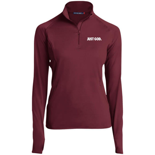 Women's Just God Zip Performance Pullover