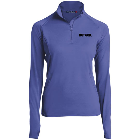 Women's Just God Zip Performance Pullover