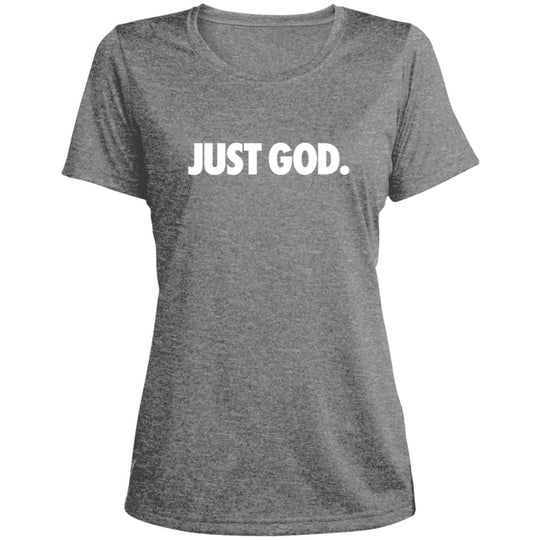 Women's Just God Scoop Neck Performance Tee