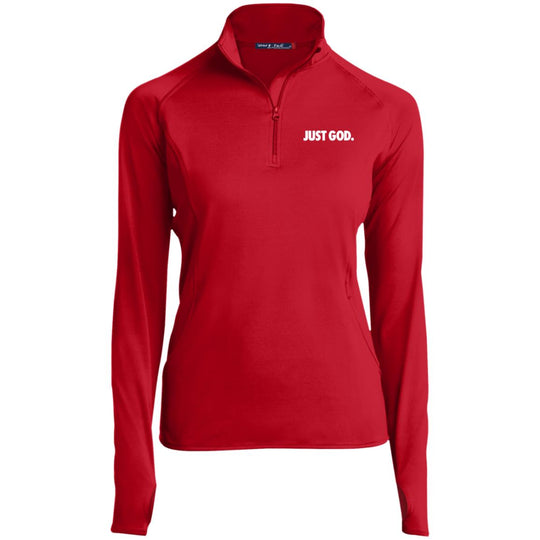 Women's Just God Zip Performance Pullover
