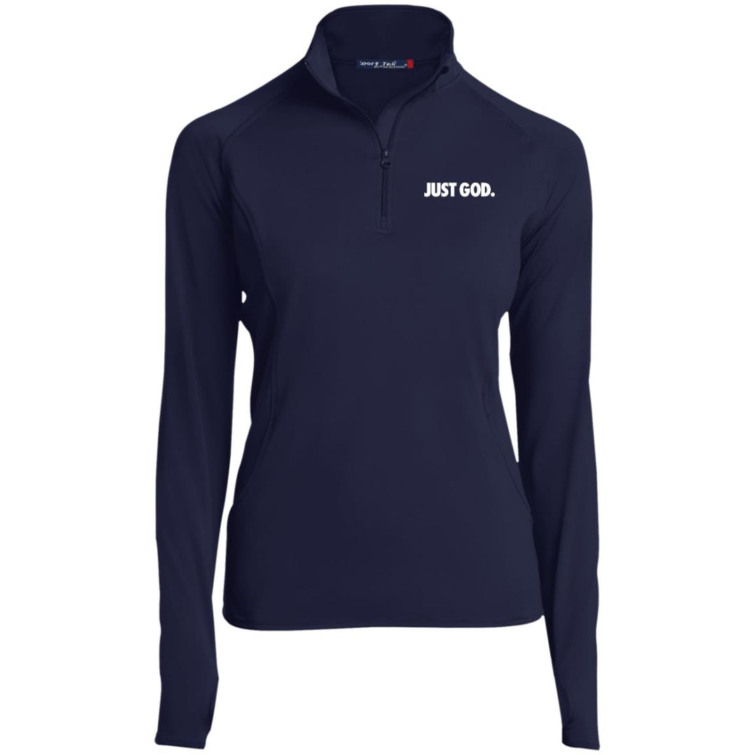 Women's Just God Zip Performance Pullover