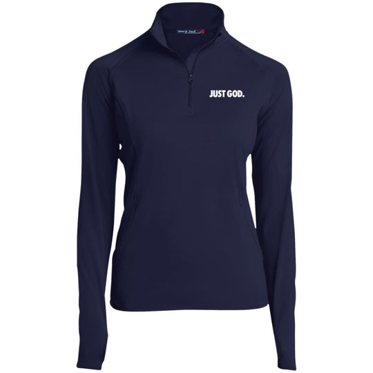 Women's Just God Zip Performance Pullover